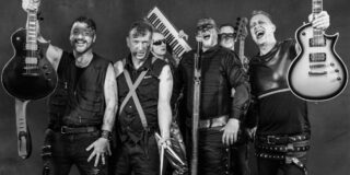Press shot of the band Rammlied - a Rammstein tribute band who play at Clwb Ifor Bach in December 2026