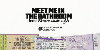 Artwork for Meet Me In The Bathroom. An Indie club night at Clwb Ifor Bach